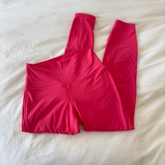 Lululemon Align Double Lined Lipstick Pink Leggings Size 6 - Picture 2 of 7